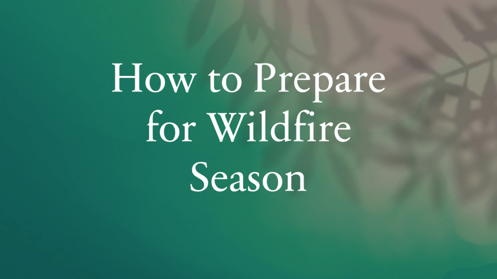 Leaves and nature art to display the e-learning lesson How to Prepare for Wildfire Season.